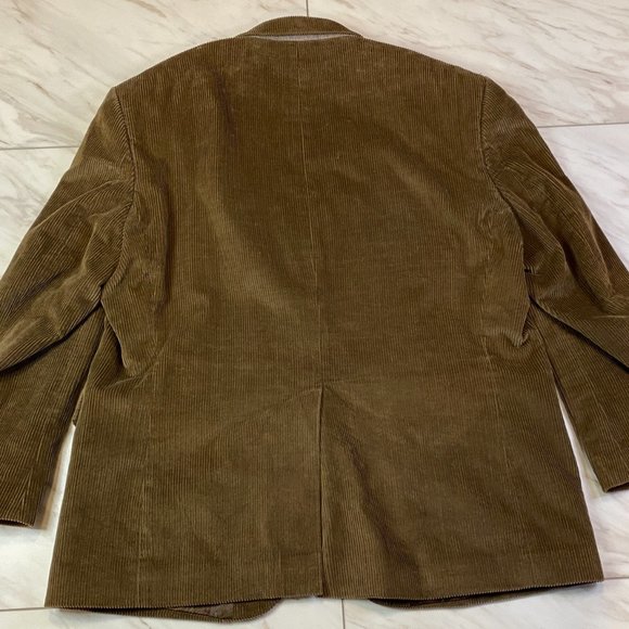 Lauren Ralph Lauren Corduroy Blazer Jacket 2 Button Brown 42S - Picture 2 of 6